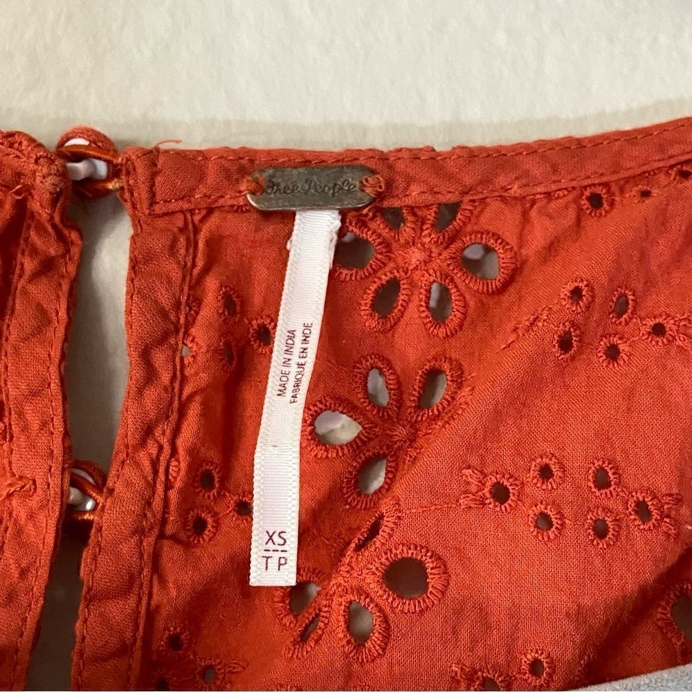 Free People Mockingbird Maxi Orange Dress Boho Backless Burnt Size XS - Picture 8 of 9